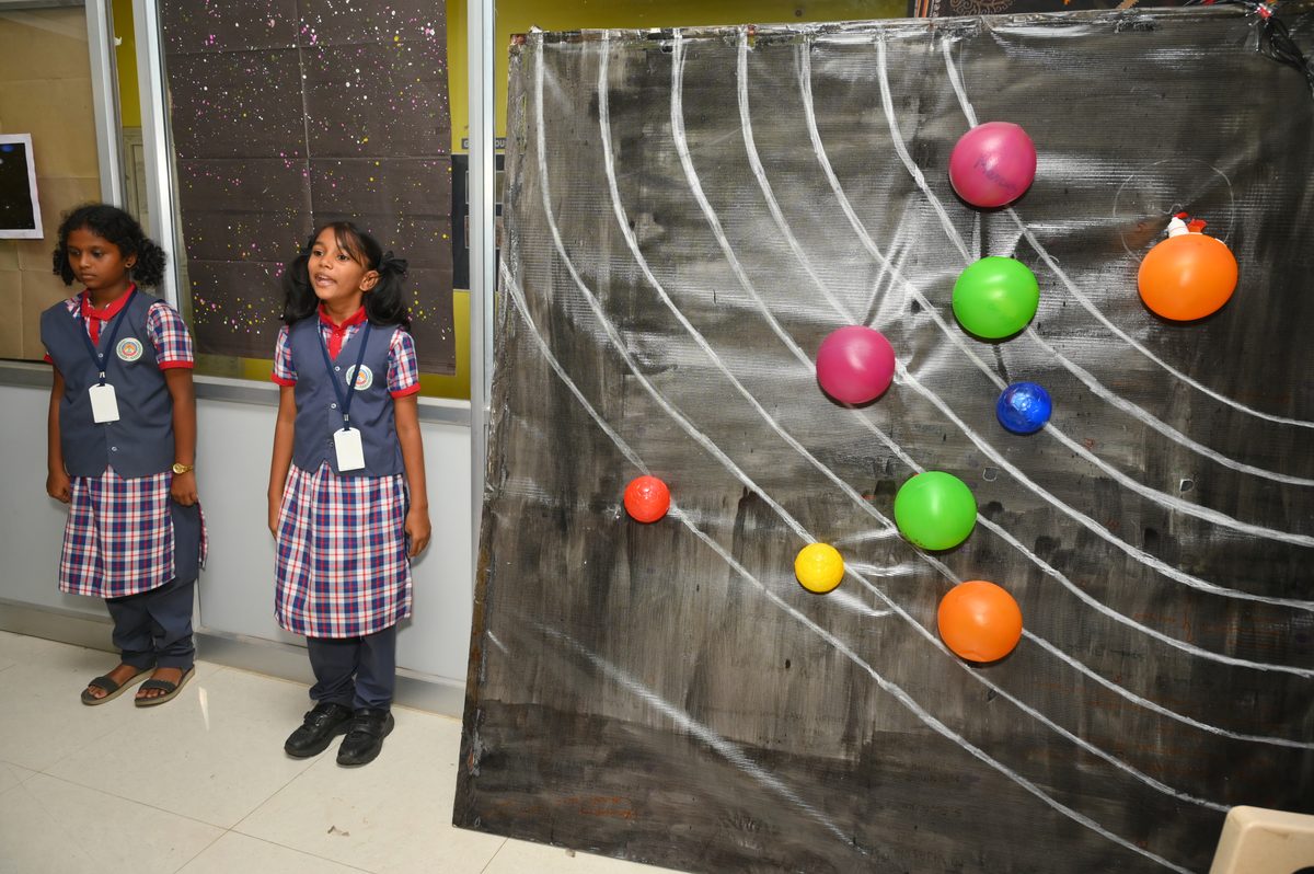 Primary students learning at school