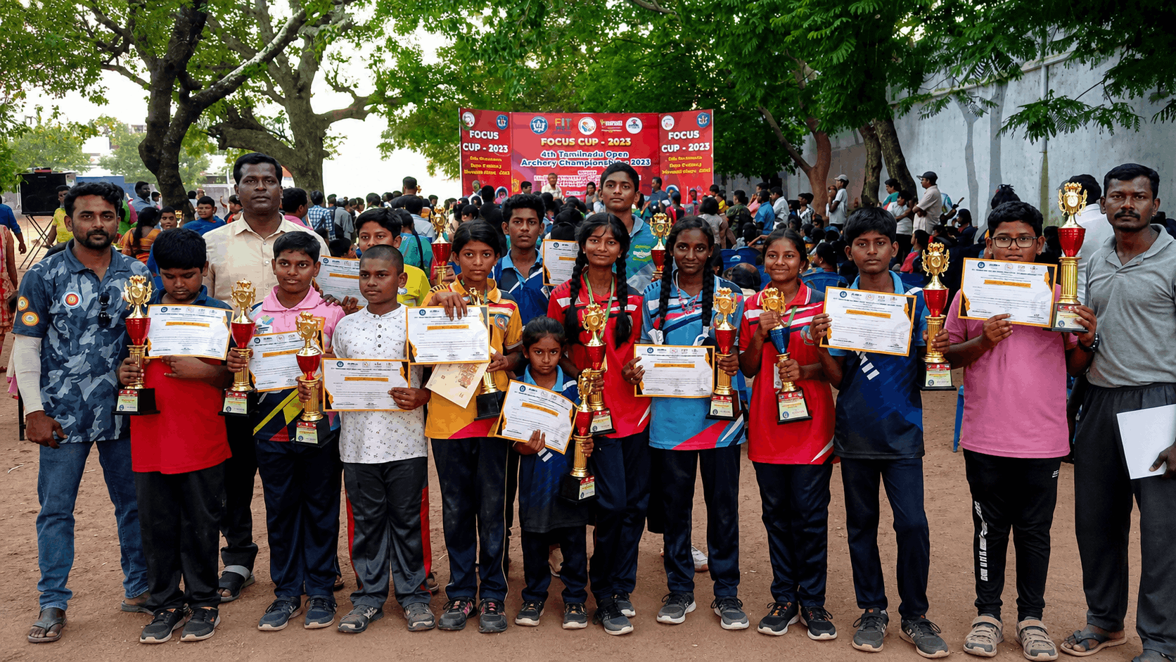 Students with archery awards